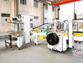 全自动纸箱工字封箱打包线